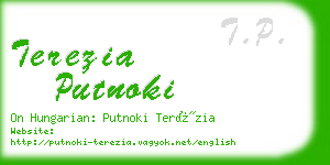 terezia putnoki business card